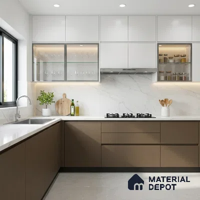 Vanilla Glaze Solid Colors Look SF 511 8 ft x 4 ft Suede Finish Decorative Laminate - 1 mm | Suitable for Living Room, Kitchen, Office