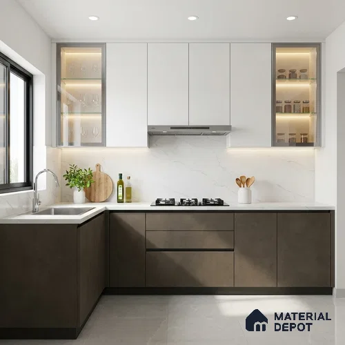 Grey Solid Colors Look SF 508 8 ft x 4 ft Suede Finish Decorative Laminate - 1 mm | Suitable for Living Room, Kitchen, Office