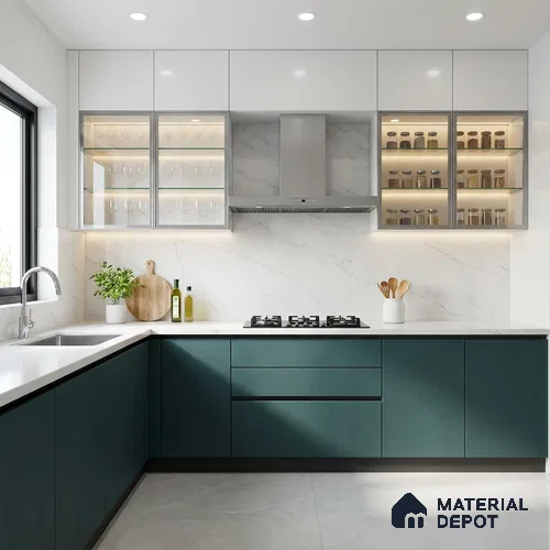 Sapphire Blue Solid Colors Look SF 914 8 ft x 4 ft Suede Finish Decorative Laminate - 1 mm | Suitable for Living Room, Kitchen, Office