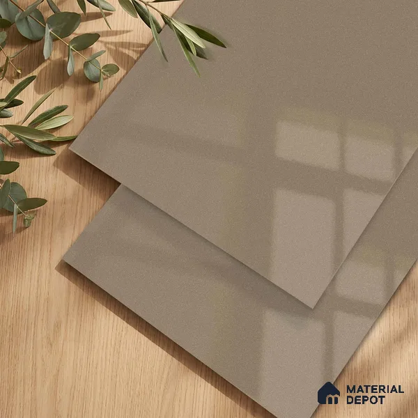 Fluted Solid Color Look LM 23458 (A GLT 08) Rosy Peach 8 ft x 4 ft Glittery Flute High Gloss Finish Decorative Laminate - 1 mm | Suitable for TV Unit, Wardrobe, Kitchen Cabinets