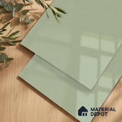 LM 23462 (A GLT 04) Lush Mint 8 ft x 4 ft Glittery Flute High Gloss Finish Decorative Laminate - 1 mm | Suitable for Living Room, Kitchen, Office