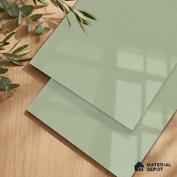 LM 23462 (A GLT 04) Lush Mint 8 ft x 4 ft Glittery Flute High Gloss Finish Decorative Laminate - 1 mm | Suitable for Living Room, Kitchen, Office