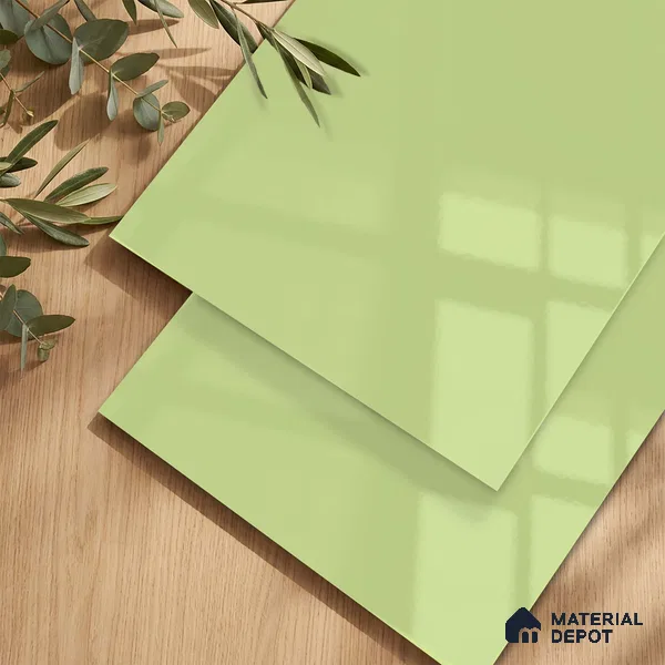 LM 23482 (HG 429) Pastel Yellow 8 ft x 4 ft High Gloss Finish Decorative Laminate - 1 mm | Suitable for Living Room, Kitchen, Office