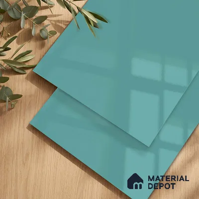 LM 23487 (HG 430) Sky Blue 8 ft x 4 ft High Gloss Finish Decorative Laminate - 1 mm | Suitable for Living Room, Kitchen, Office