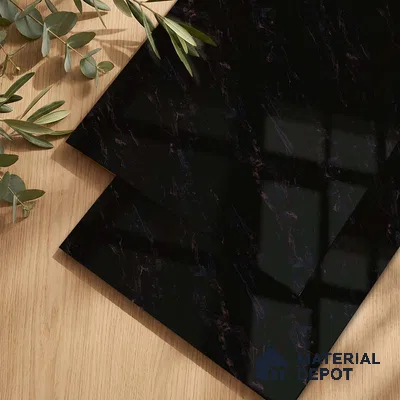 LM 23499 Ebony Galaxy 8 ft x 4 ft High Gloss Finish Decorative Laminate - 1 mm | Suitable for TV Unit, Wardrobe, Kitchen Cabinets