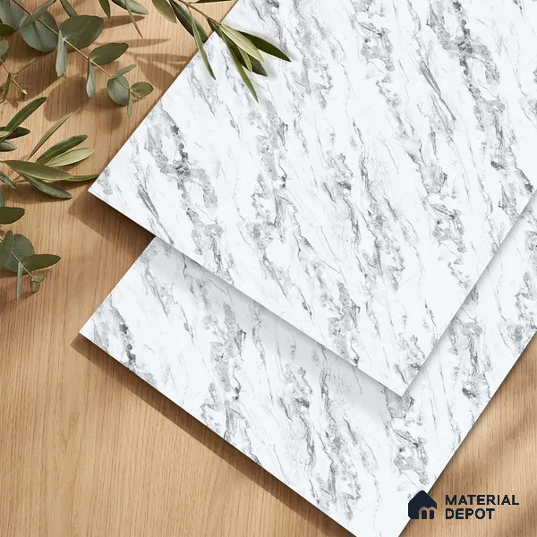 LM 23506 (AT 07 7283) Calacatta Cloud 8 ft x 4 ft Aurora Twilight Finish Decorative Laminate - 1 mm | Suitable for TV Unit, Wardrobe, Kitchen Cabinets