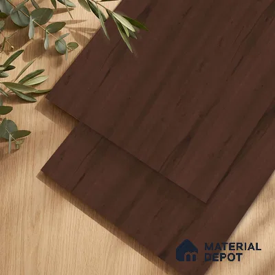 Wooden Look LM 23509 Midnight Mahogany 8 ft x 4 ft Amber Oak Finish Decorative Laminate - 1 mm | Suitable for TV Unit, Wardrobe, Kitchen Cabinets