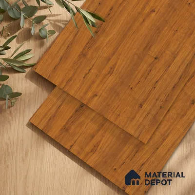 Wooden Look LM 23513 (AO 09 7116) Sun Dappled 8 ft x 4 ft Amber Oak Finish Decorative Laminate - 1 mm | Suitable for TV Unit, Wardrobe, Kitchen Cabinets