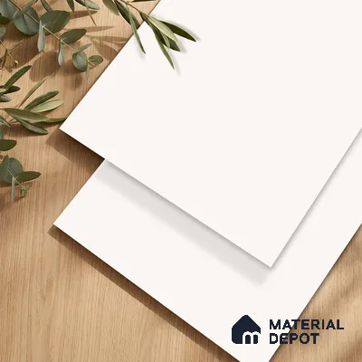 LM 23515 (SMT 406) Off White 8 ft x 4 ft Super Matte Finish Decorative Laminate - 1 mm | Suitable for Living Room, Kitchen, Office