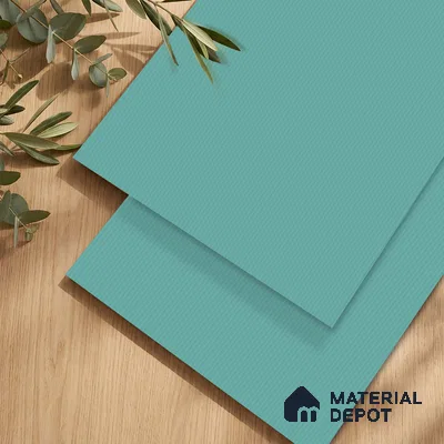 Fluted Solid Color Look LM 23533 (MF 430) Sky Blue 8 ft x 4 ft Micro Fluted Finish Decorative Laminate - 1 mm | Suitable for TV Unit, Wardrobe, Kitchen Cabinets