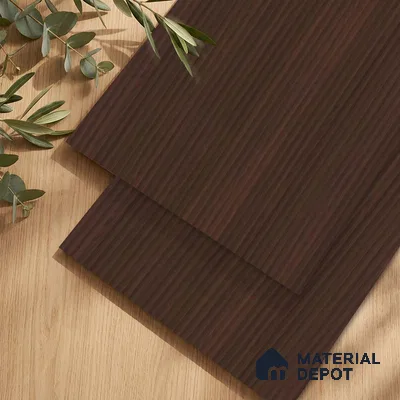 Wooden Fluted Look LM 23534 Wenge Wood 8 ft x 4 ft Bamboo Bliss Finish Decorative Laminate - 1 mm | Suitable for TV Unit, Wardrobe, Kitchen Cabinets