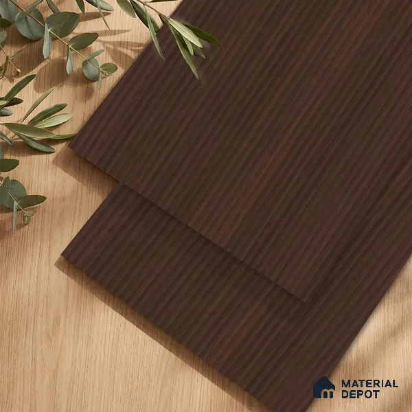 Wooden Fluted Look LM 23534 Wenge Wood 8 ft x 4 ft Bamboo Bliss Finish Decorative Laminate - 1 mm | Suitable for TV Unit, Wardrobe, Kitchen Cabinets