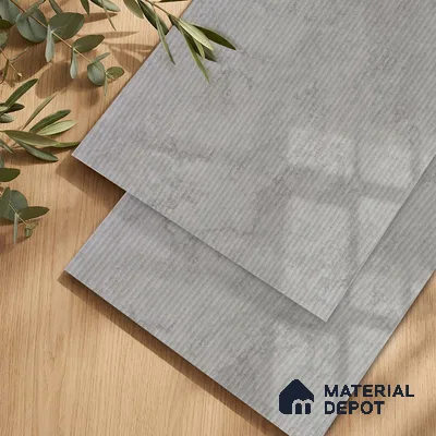 Marble Fluted Look LM 23553 Moonstone 8 ft x 4 ft Glittery Flute Finish Decorative Laminate - 1 mm | Suitable for TV Unit, Wardrobe, Kitchen Cabinets