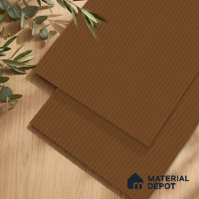 Wooden Fluted Look LM 23554 (BB 902) Butterscotch Swirl 8 ft x 4 ft Antique Tones Finish Decorative Laminate - 1 mm | Suitable for TV Unit, Wardrobe, Kitchen Cabinets