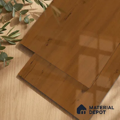 Wooden Look LM 23560 (HG 7124) Autumn Oak 8 ft x 4 ft High Gloss Finish Decorative Laminate - 1 mm | Suitable for TV Unit, Wardrobe, Kitchen Cabinets