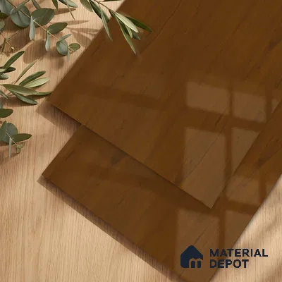 Wooden Look LM 23561 (HG 7125) Cinnamon Spice 8 ft x 4 ft High Gloss Finish Decorative Laminate - 1 mm | Suitable for TV Unit, Wardrobe, Kitchen Cabinets