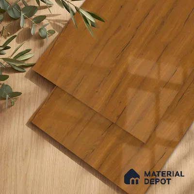 Wooden Look LM 23563 (HG 7252) Shadowed Walnut 8 ft x 4 ft High Gloss Finish Decorative Laminate - 1 mm | Suitable for TV Unit, Wardrobe, Kitchen Cabinets