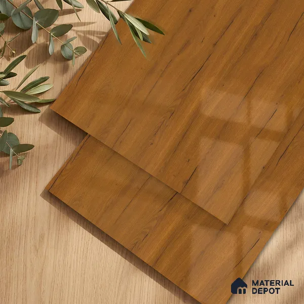 Wooden Look LM 23563 (HG 7252) Shadowed Walnut 8 ft x 4 ft High Gloss Finish Decorative Laminate - 1 mm | Suitable for TV Unit, Wardrobe, Kitchen Cabinets