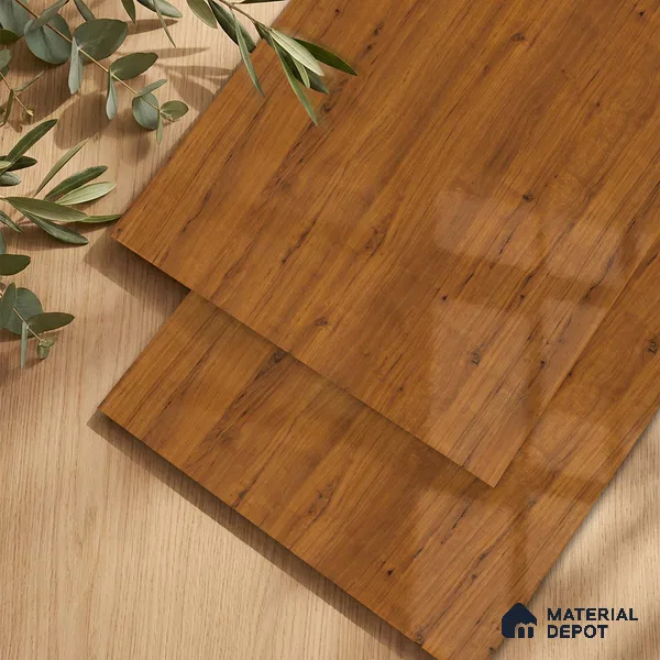 Wooden Look LM 23566 (HG 7116) SunDappled Oak 8 ft x 4 ft High Gloss Finish Decorative Laminate - 1 mm | Suitable for TV Unit, Wardrobe, Kitchen Cabinets