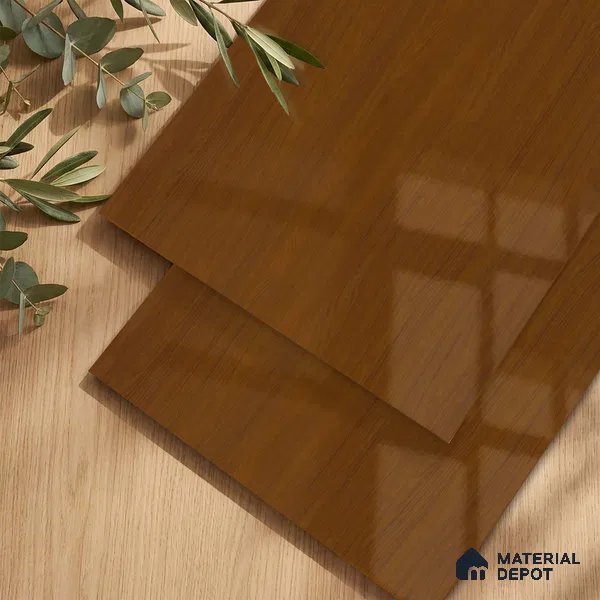 Wooden Look LM 23570 Sunrise Oak 8 ft x 4 ft High Gloss Finish Decorative Laminate - 1 mm | Suitable for TV Unit, Wardrobe, Kitchen Cabinets