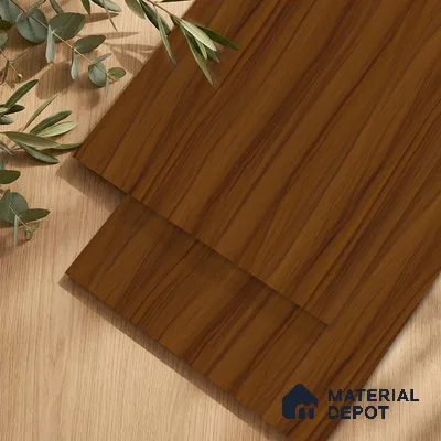 Wooden Look LM 23586 Wheatfield Glow 8 ft x 4 ft Amberwood Luxe Finish Decorative Laminate - 1 mm | Suitable for TV Unit, Wardrobe, Kitchen Cabinets