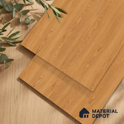 Wooden Look LM 23602 (SF 7285) Butterscotch Oak 8 ft x 4 ft Suede Finish Decorative Laminate - 1 mm | Suitable for TV Unit, Wardrobe, Kitchen Cabinets