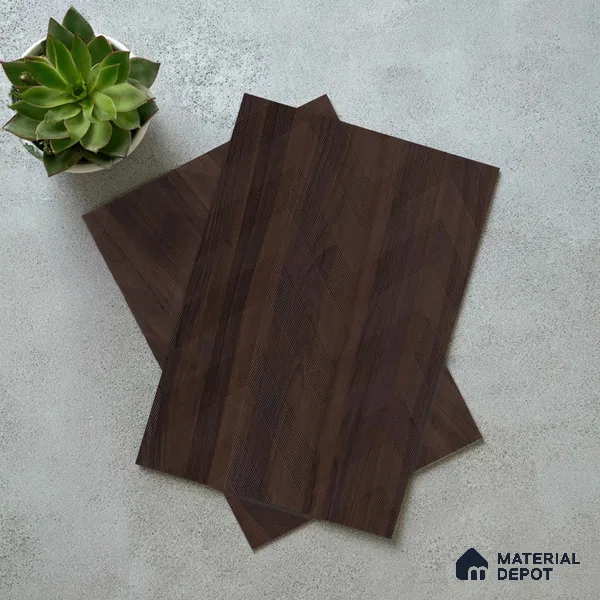 Brown Abstract Look LM 18320 8 ft x 4 ft Texture Finish Decorative Laminate - 1.25 mm | Suitable for TV Unit, Wardrobe, Kitchen Cabinets