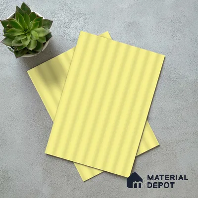 Pale Grey Fluted Solid Color LM 18336 8 ft x 4 ft Texture Finish Decorative Laminate - 1.25 mm | Suitable for TV Unit,Wardrobe, Kitchen Cabinets