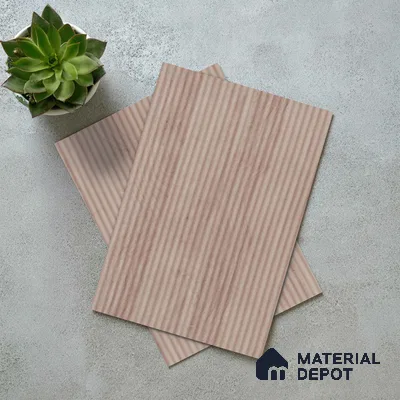 Wooden Fluted LM 18340 8 ft x 4 ft Texture Finish Decorative Laminate - 1.25 mm | Suitable for TV Unit,Wardrobe, Kitchen Cabinets