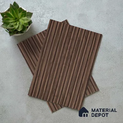 Wooden Fluted LM 18344 8 ft x 4 ft Texture Finish Decorative Laminate - 1.25 mm | Suitable for TV Unit,Wardrobe, Kitchen Cabinets