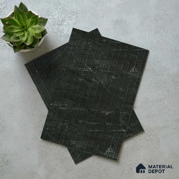 Marble Fluted LM 18363 8 ft x 4 ft Texture Finish Decorative Laminate - 1.25 mm | Suitable for TV Unit,Wardrobe, Kitchen Cabinets