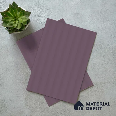 Deep Lavender Fluted Solid Color LM 18367 8 ft x 4 ft Texture Finish Decorative Laminate - 1.25 mm | Suitable for TV Unit,Wardrobe, Kitchen Cabinets