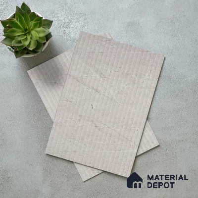 Marble Fluted LM 18379 8 ft x 4 ft Texture Finish Decorative Laminate - 1.25 mm | Suitable for TV Unit,Wardrobe, Kitchen Cabinets