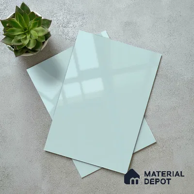 Powder Blue Solid Color Acrylic Laminate LM 24627 8 ft x 4 ft High Gloss Finish - 1.5 mm | Matching Edgeband code - EB 02093 | Suitable for Living Room, Kitchen, Office