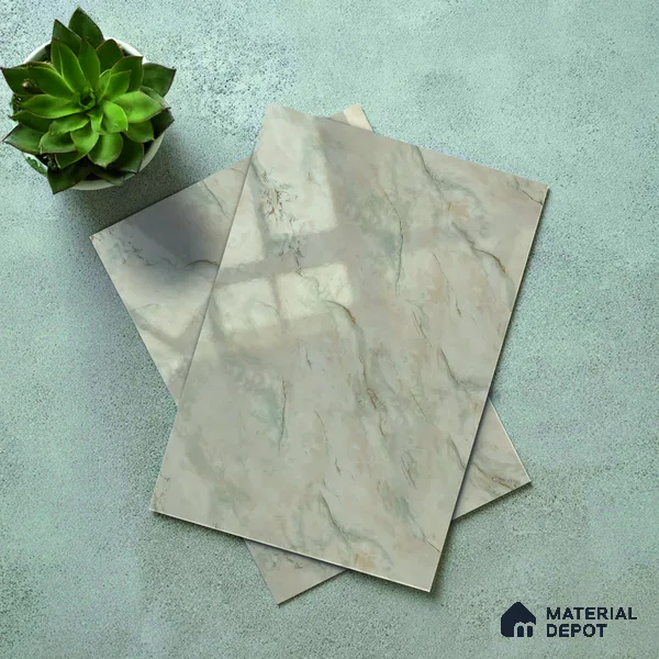Cream Marble Acrylic Laminate LM 24631 8 ft x 4 ft High Gloss Finish - 1.5 mm | Suitable for TV Unit, Wardrobe, Cabinets