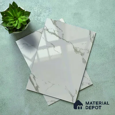 Cream Marble Acrylic Laminate LM 24633 8 ft x 4 ft High Gloss Finish - 1.5 mm | Suitable for TV Unit, Wardrobe, Cabinets