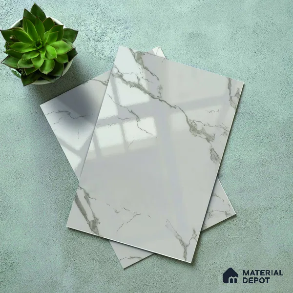 Cream Marble Acrylic Laminate LM 24633 8 ft x 4 ft High Gloss Finish - 1.5 mm | Suitable for TV Unit, Wardrobe, Cabinets