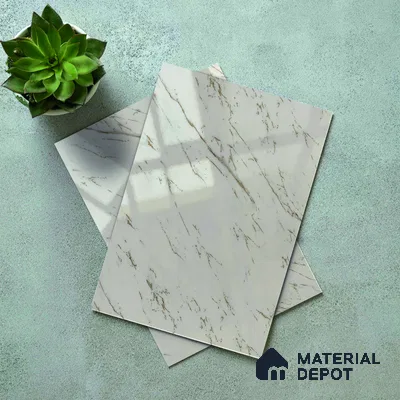 Cream Marble Acrylic Laminate LM 24634 8 ft x 4 ft High Gloss Finish - 1.5 mm | Suitable for TV Unit, Wardrobe, Cabinets