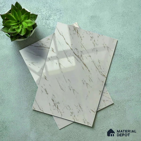 Cream Marble Acrylic Laminate LM 24634 8 ft x 4 ft High Gloss Finish - 1.5 mm | Suitable for TV Unit, Wardrobe, Cabinets
