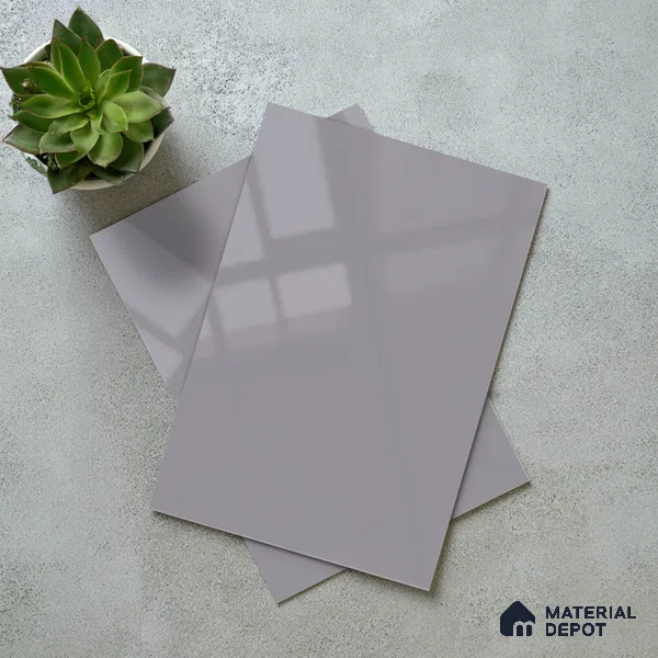 Muted Violet Solid Color Acrylic Laminate LM 24635 8 ft x 4 ft High Gloss Finish - 1.5 mm | Matching Edgeband code - EB 02096 | Suitable for Living Room, Kitchen, Office
