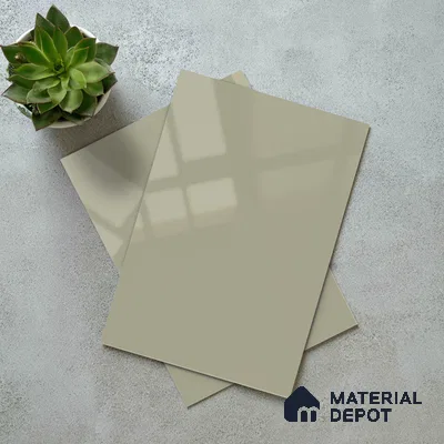 Warm Beige Solid Color Acrylic Laminate LM 24637 8 ft x 4 ft High Gloss Finish - 1.5 mm | Matching Edgeband code - EB 02097 | Suitable for Living Room, Kitchen, Office