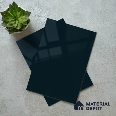 Midnight Blue Solid Color Acrylic Laminate LM 24638 8 ft x 4 ft High Gloss Finish - 1.5 mm | Matching Edgeband code - EB 02098 | Suitable for Living Room, Kitchen, Office
