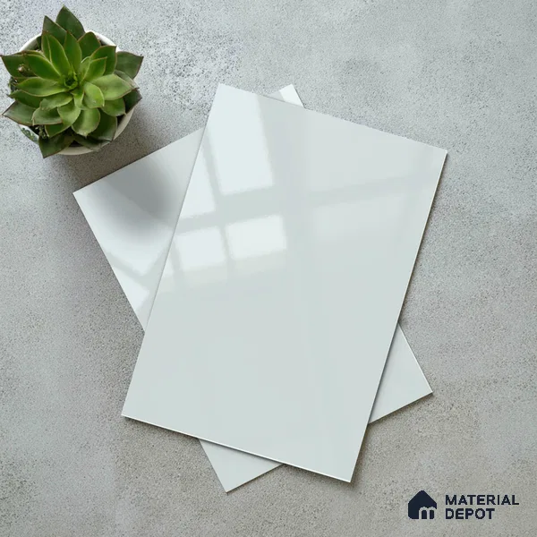 Powder Blue Solid Color Acrylic Laminate LM 24639 8 ft x 4 ft High Gloss Finish - 1.5 mm | Matching Edgeband code - EB 02099 | Suitable for Living Room, Kitchen, Office