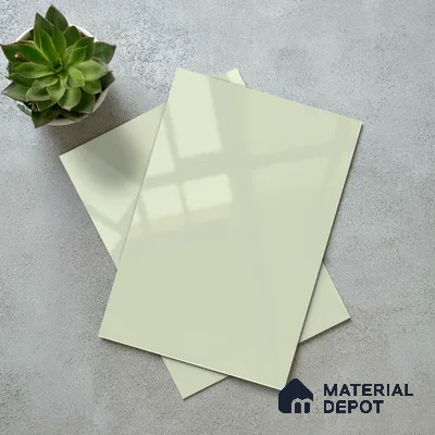 Pale Mint Green Solid Color Acrylic Laminate LM 24646 8 ft x 4 ft High Gloss Finish - 1.5 mm | Matching Edgeband code - EB 02077 | Suitable for Living Room, Kitchen, Office