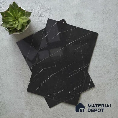 Black Marble Acrylic Laminate LM 24304 8 ft x 4 ft High Gloss Finish - 1.5 mm | Suitable for TV Unit, Wardrobe, Cabinets