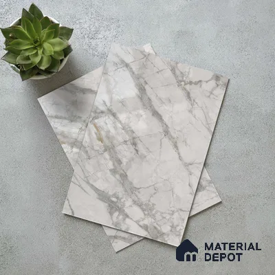 Grey Marble Acrylic Laminate LM 24306 8 ft x 4 ft High Gloss Finish - 1.5 mm | Suitable for TV Unit, Wardrobe, Cabinets