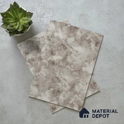 White Marble Acrylic Laminate LM 24307 8 ft x 4 ft High Gloss Finish - 1.5 mm | Suitable for TV Unit, Wardrobe, Cabinets