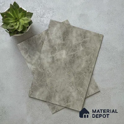 Grey Marble Acrylic Laminate LM 24309 8 ft x 4 ft High Gloss Finish - 1.5 mm | Suitable for TV Unit, Wardrobe, Cabinets