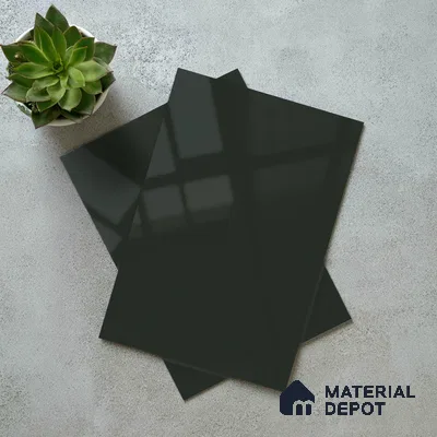 Deep Forest Green Solid Color Acrylic Laminate LM 24322 8 ft x 4 ft High Gloss Finish - 1.5 mm | Matching Edgeband code - EB 02114 | Suitable for Living Room, Kitchen, Office
