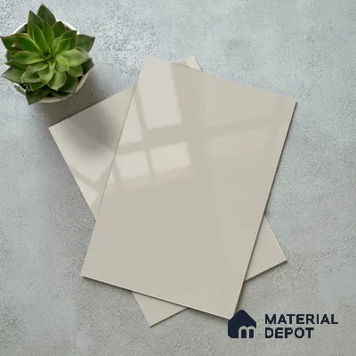Soft White Solid Color Acrylic Laminate LM 24325 8 ft x 4 ft High Gloss Finish - 1.5 mm | Matching Edgeband code - EB 02116 | Suitable for Living Room, Kitchen, Office